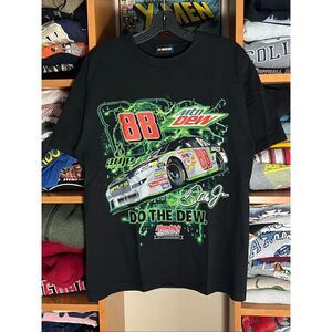 Y2K Nascar Dale Earnhardt Jr Mountain Dew Double Sided Tee